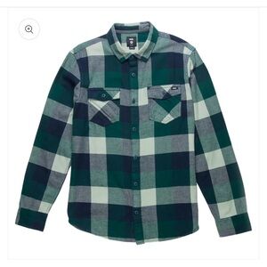 Vans Box Button-Up Flannel Shirt - Green